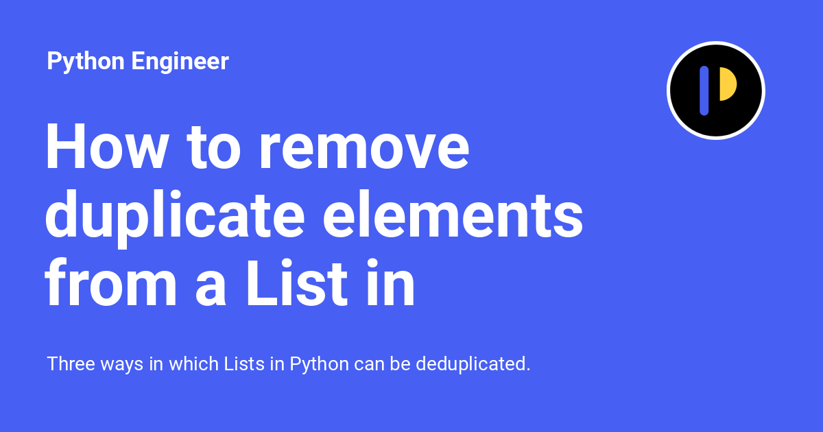 python-remove-duplicates-from-list